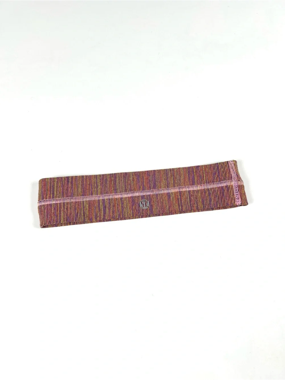 Lululemon Fly Away Tamer Headband Vintage Wee Are From Space Pink Stripe Grip